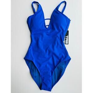 TA3 Plungey One Piece Swimsuit Corset Sculpting Sapphire Size XS Regular/Long